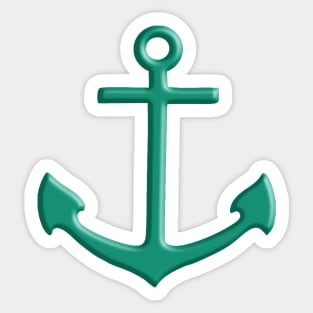 Teal Anchor Sticker